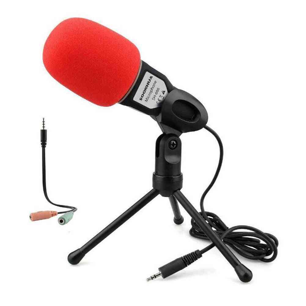 Professional Studio Microphone With Tripod  For Pc