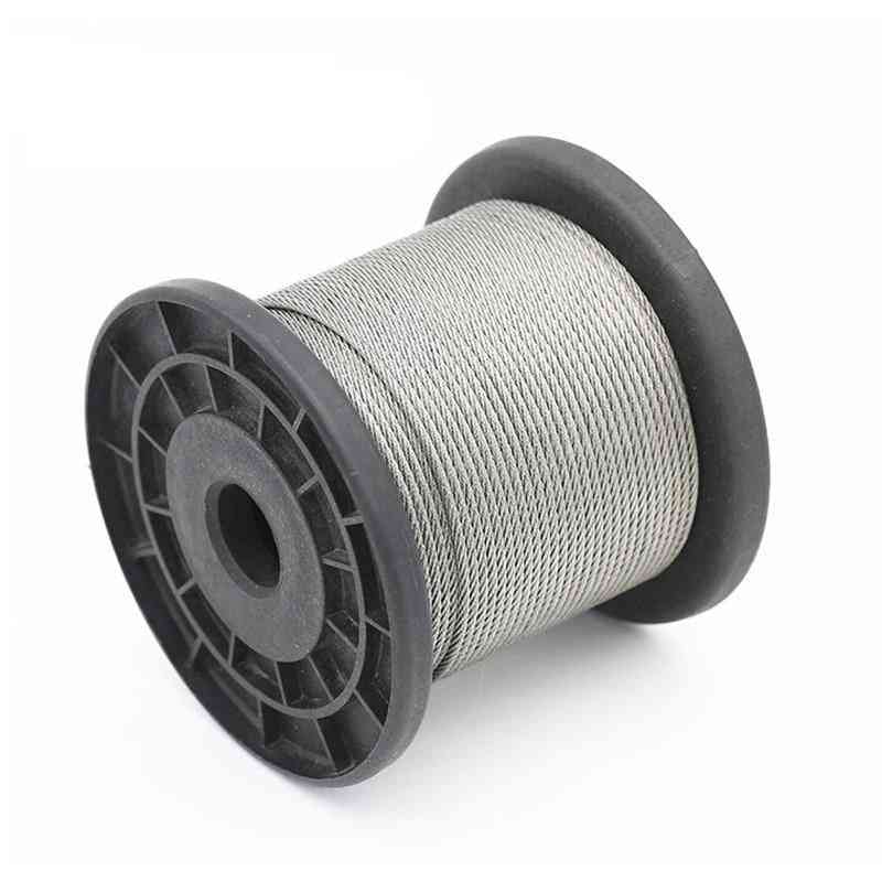304# Stainless Steel Wire Rope, Soft Cable - Fishing, Clothesline, Lifting Rustproof Cable