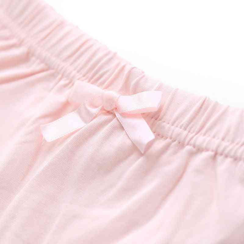 Sommer piger sikkerhed korte bukser til børn- undertøj leggings bokser trusser forhindrer tømt shorts børn modal blonder - blonde pink / 3t
