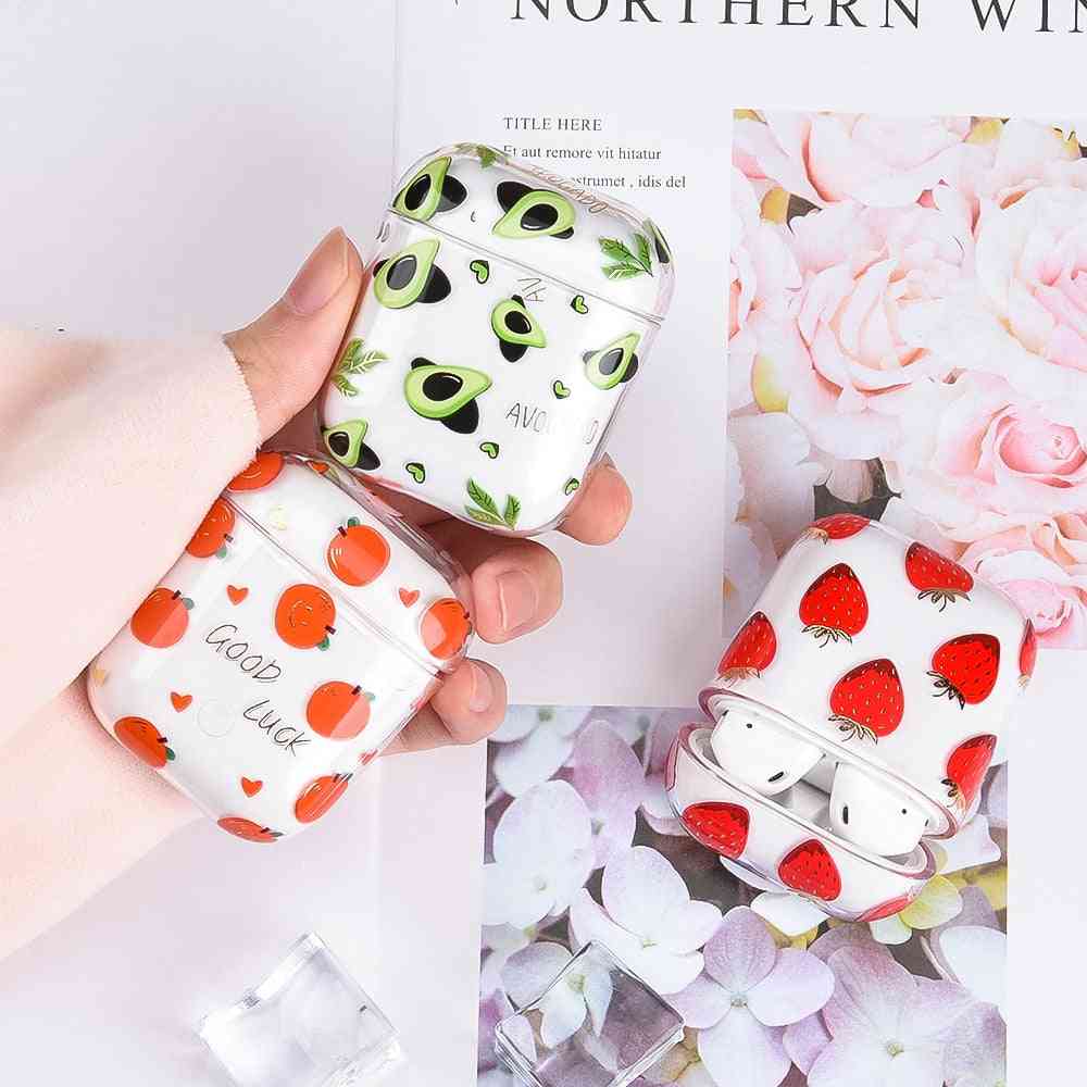 Air Pods Case- Flower Transparent Clear Hard Plastic Cover