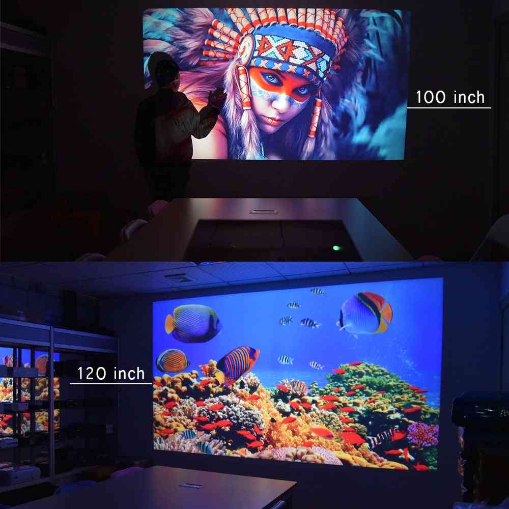 T26l / t26k 1080p led full hd projector video beamer 5800 lumen fhd, 3d home cinema hmi (android 9.0 wifi ac3 valinnainen)
