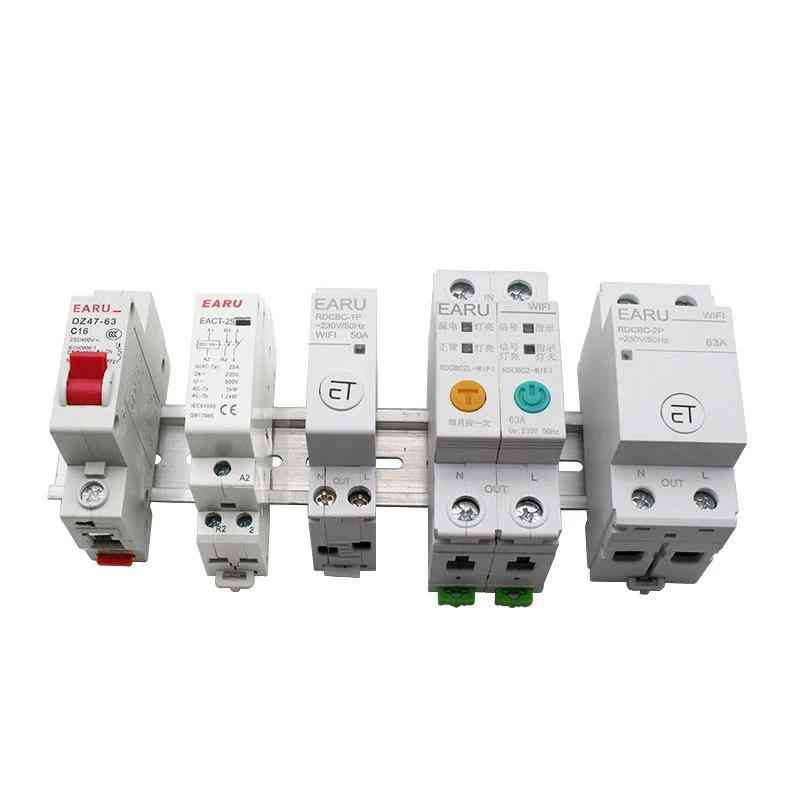 1p Din Rail Wifi Circuit Breaker- Smart Timer Switch Compatiable With Alexa Google