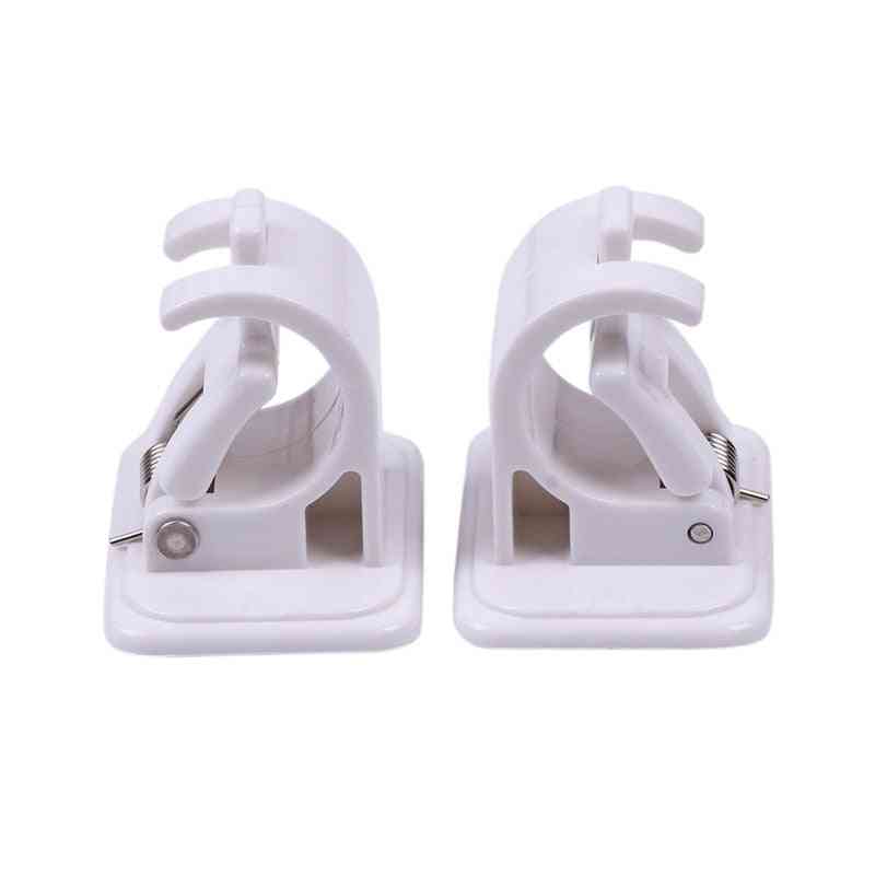 White Hanging Rod Clip, Adhesive Wall Curtain