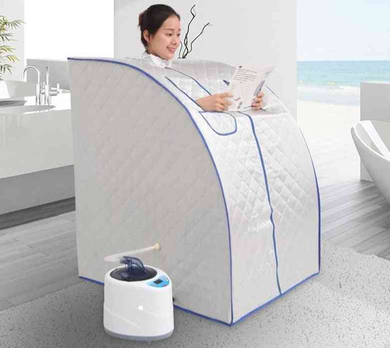 Baie de aburi portabilă - cameră de saună cu aburi la domiciliu, saună cu infraroșu spa cu capacitate generator de abur 2l