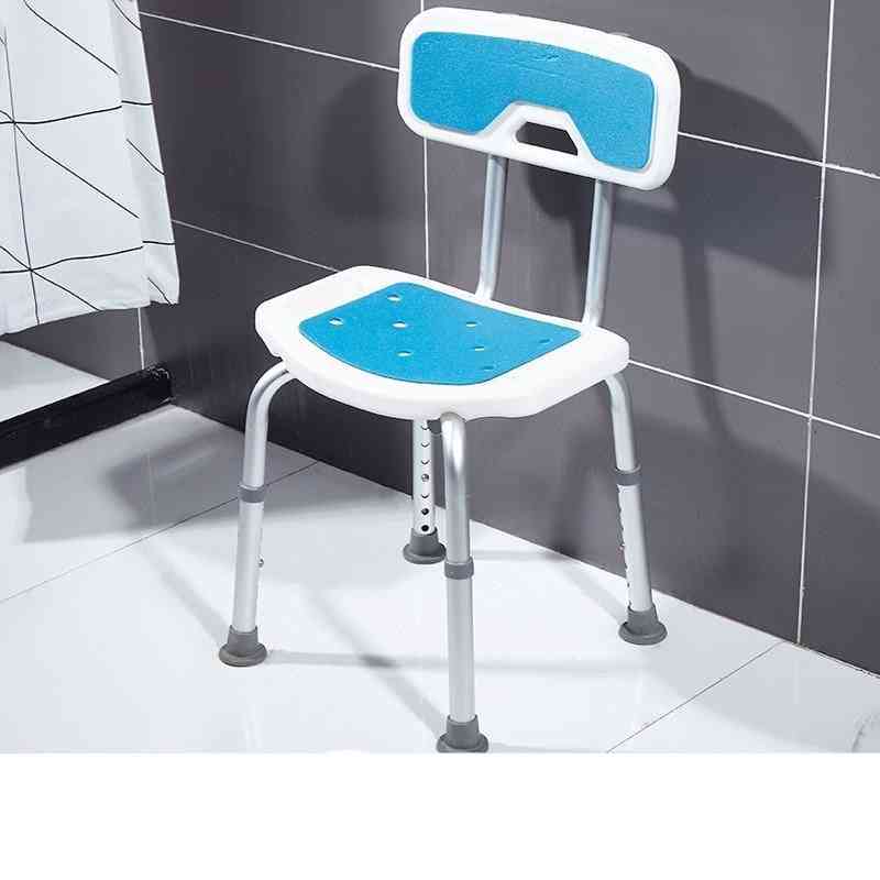 Sillas de ducha para personas mayores, asiento de ducha de seguridad para discapacitados - ducha de baño antideslizante de altura ajustable - con respaldo