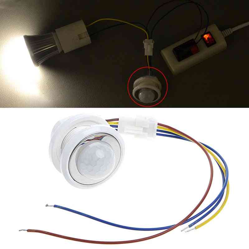 40mm Led Pir Motion Sensor Switch With Time Delay Adjustable