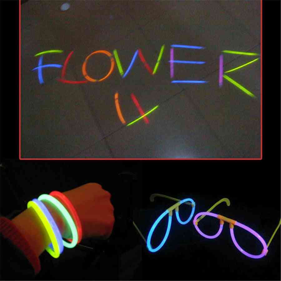 Neon fluorescentie sticks, glow in the dark lichtgevende glowstick armbanden -