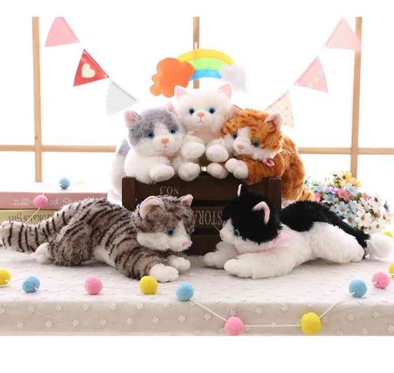 Simpatică păpușă de pisică simulare animal de companie, jucărie de Crăciun bijuterii de pluș