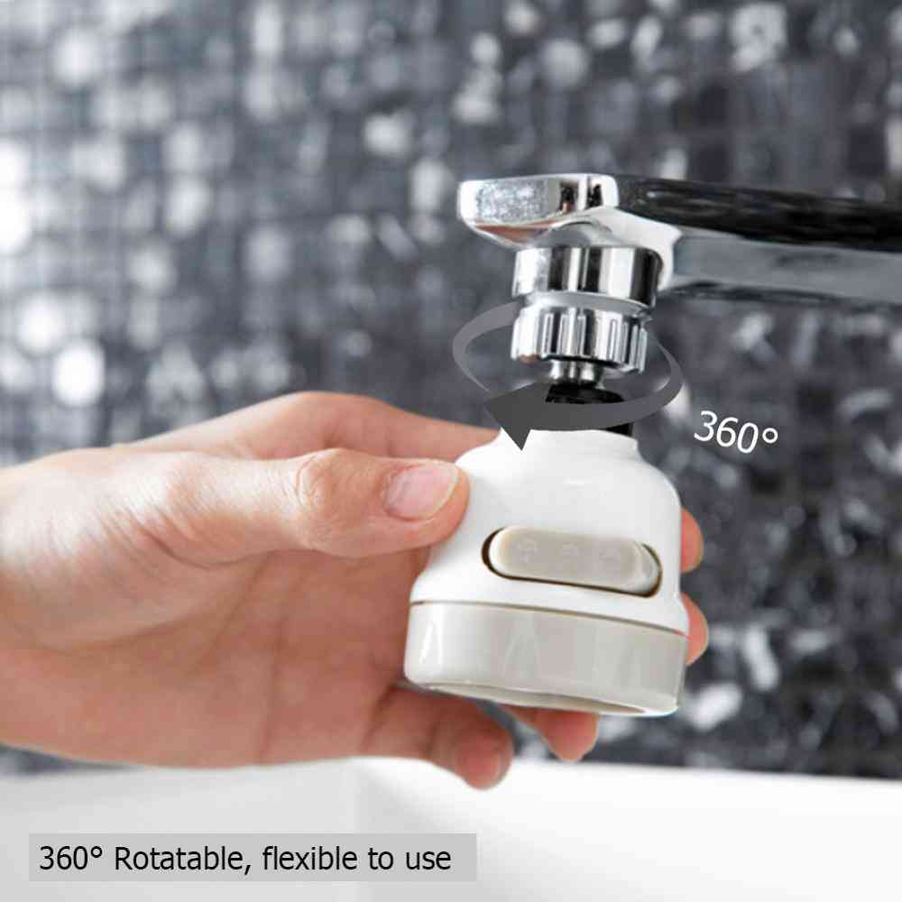 Rubinetto della cucina spruzzatore rubinetto della cucina girevole a 360 ° rubinetto della testa dello spruzzo ugello del filtro antispruzzo 3 modalità di regolazione