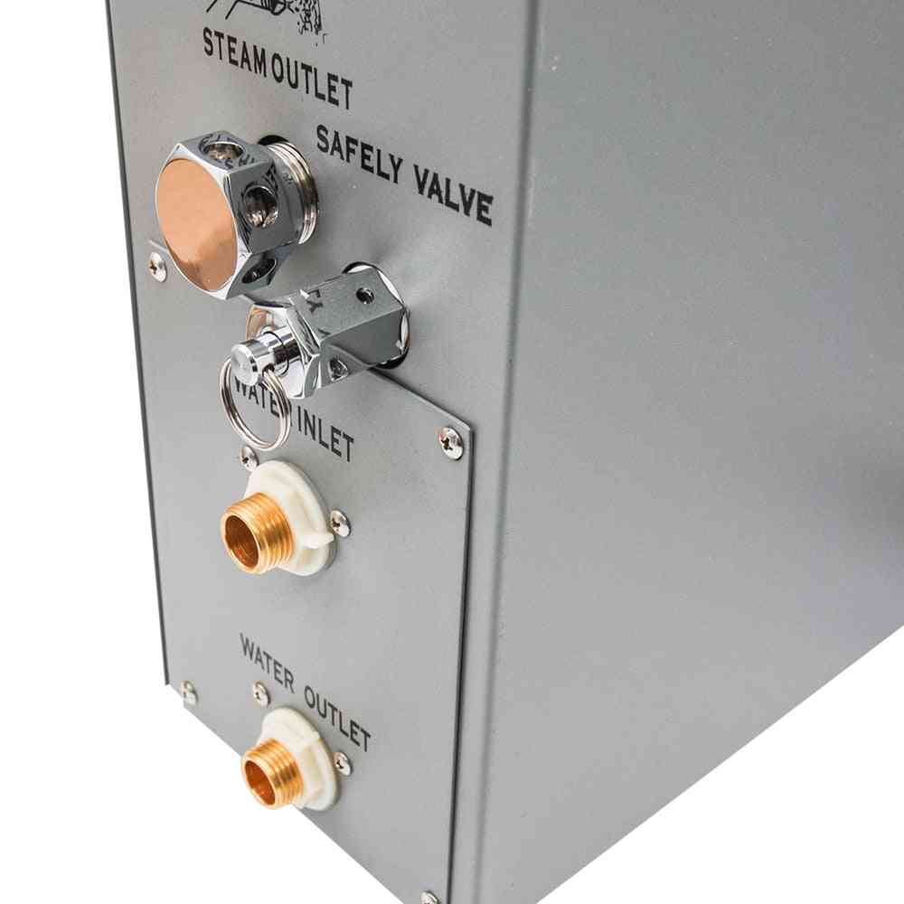 240-380v 9kw Temperature Sensor Steam Time Setting Shower, Sauna Brass Auto Drain Ipx5 Waterproof Remote Control