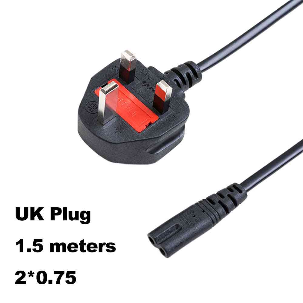Cablu electric eu power 2pin cable, 1.5meter 250v 2.5a us cablu de alimentare uk cablu de alimentare cablu cablu alimentare pentru electrique