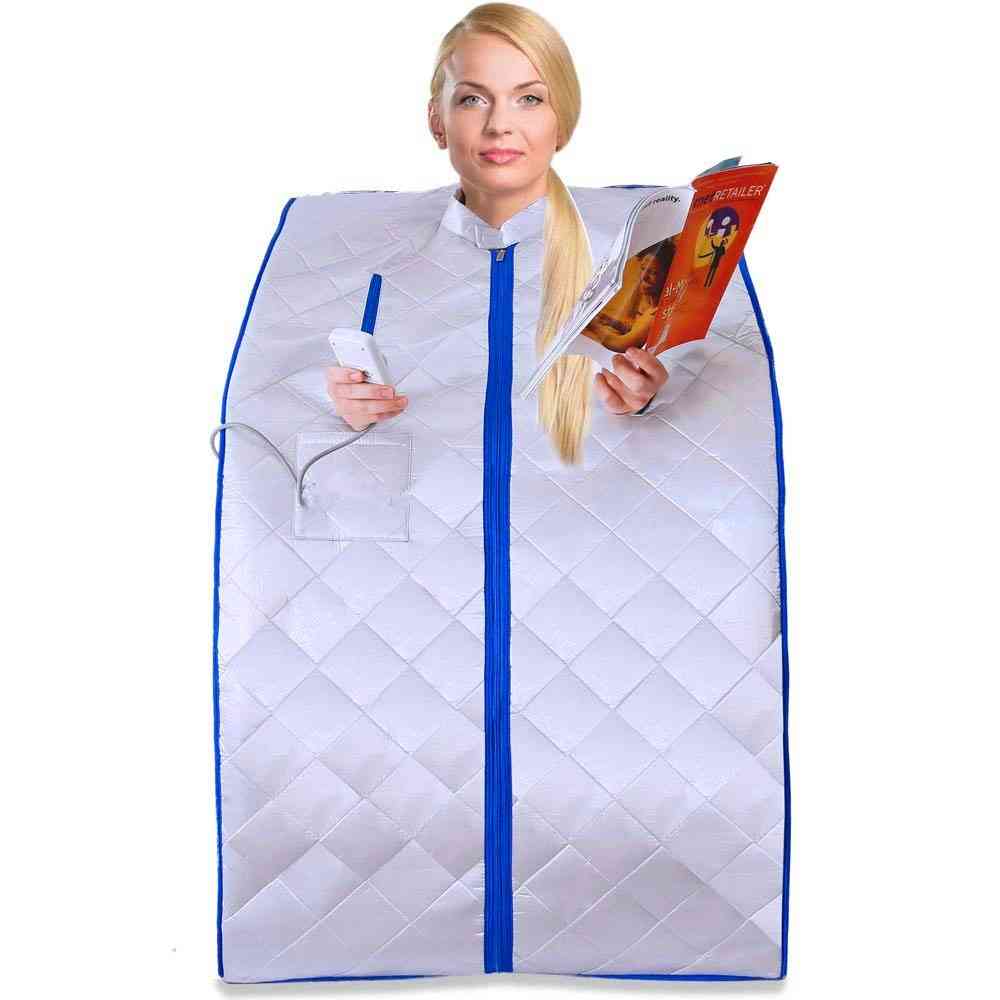 Portable Infrared Sauna Spa Tent,  Folding Chair, Heating Foot Pad And Remote Control Set