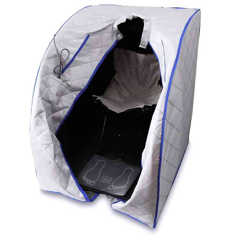 Prijenosni infracrveni spa šator za spavanje, stolica na sklapanje, jastučić za noge za grijanje i set daljinskog upravljanja