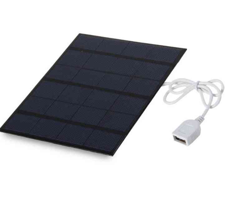 3,5 W: n USB-aurinkokenno matkapuhelimelle, 6 V: n aurinkolaturin monikiteinen kennopaneeli -