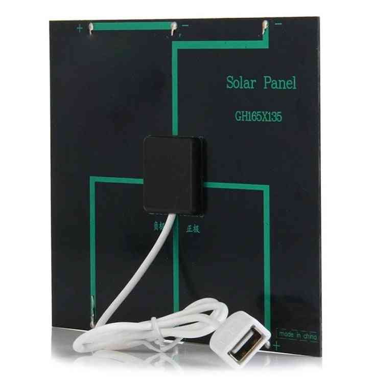 3,5 W-os USB szolár mobil töltő mobil, 6 V-os napelemes töltő polikristályos cellapanelhez