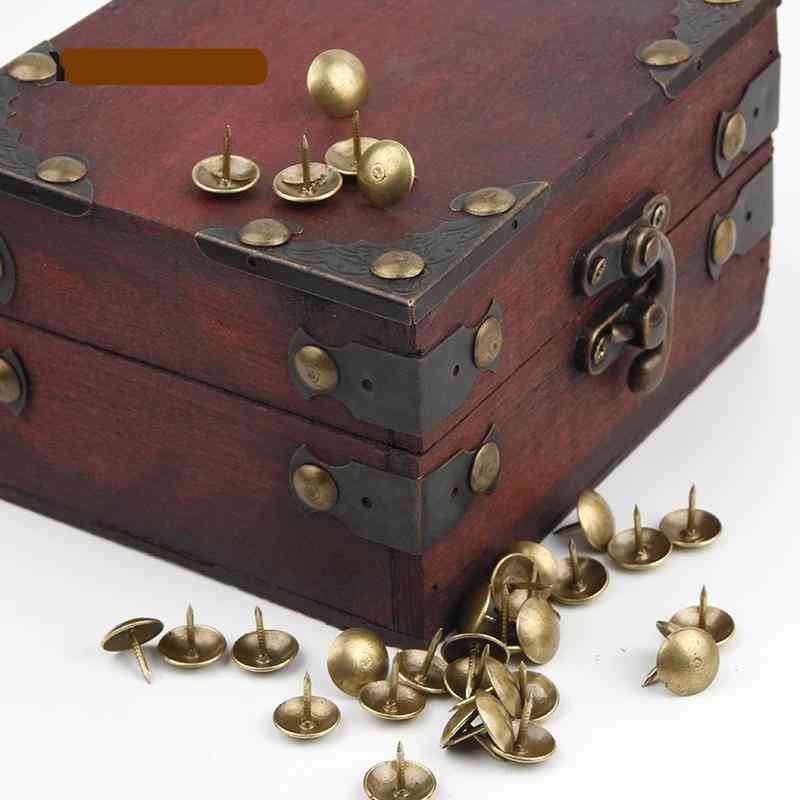 Iron Bronze Antique Brass, Upholstery Nail Jewelry, Box -sofa Decorative For Furniture Tacks Pushpins