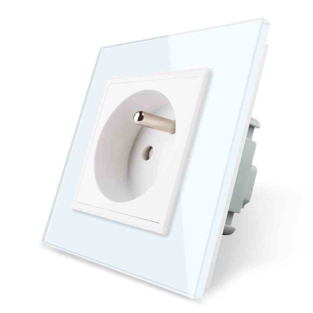 Wall Embedded Power Socket Outlet-crystal Glass Panel