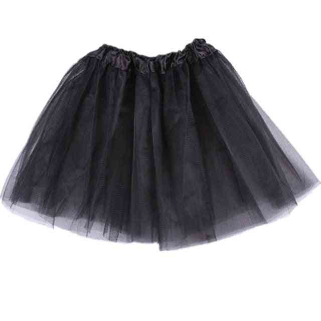 Vêtements d'été pour enfants jupes en tulle moelleux, belle robe de bal pour enfants fille set-2 - noir / 6 m