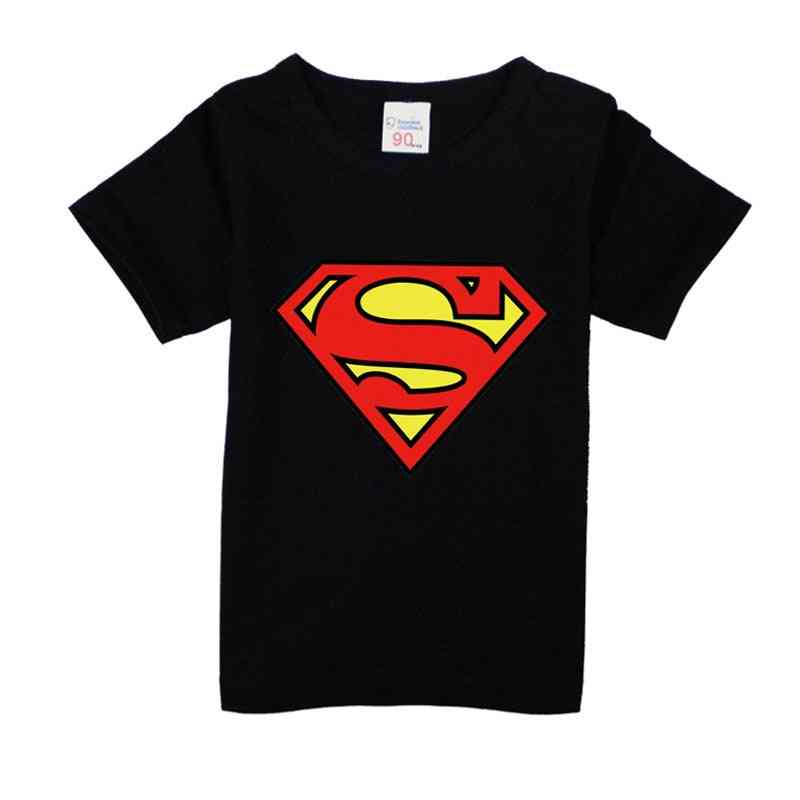 Barn-t-skjorte for gutter, tegneseriehevner, superheltetrykk, sommerklær sett-2