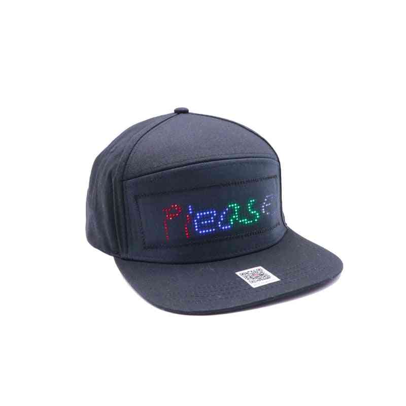 Bluetooth Led Hat With 12*48 Bigger Size, Baseball Cap