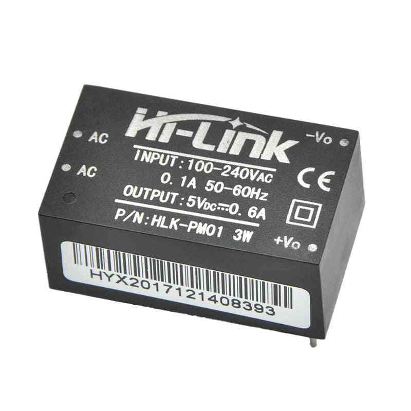 Ilmainen toimitus uusi Hi-Link AC DC 5V 3W Mini-virtalähdemoduuli 220v eristetty kytkentätilan virtamoduulin syöttö HLK-PM01