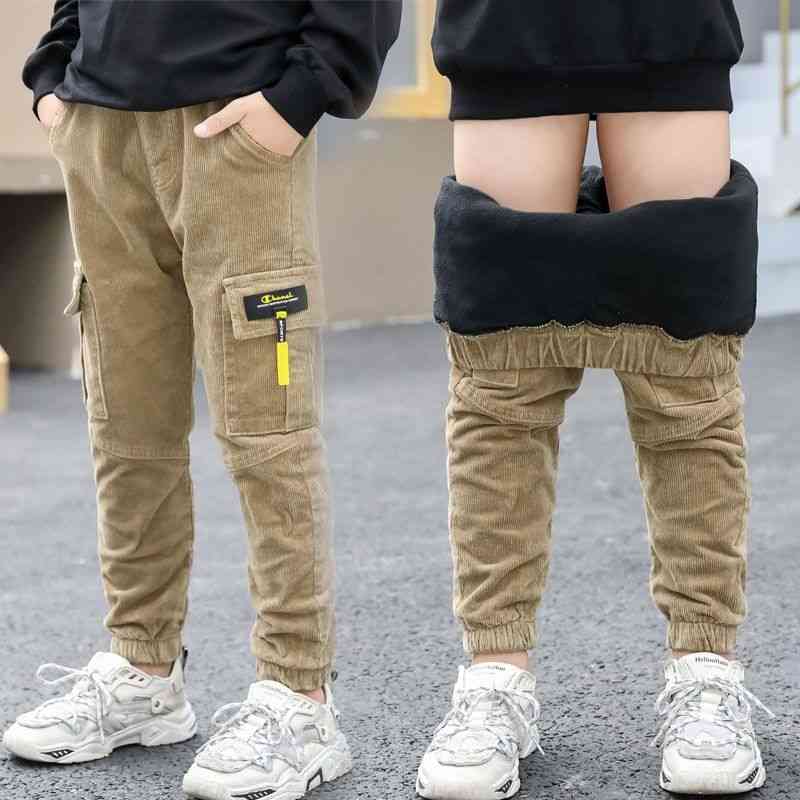 Boys' Corduroy Pants With Pockets-autumn/winter Cloths