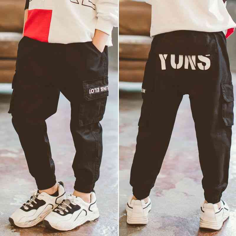 Boys Cargo Letters Pants- Casual Kids Clothes
