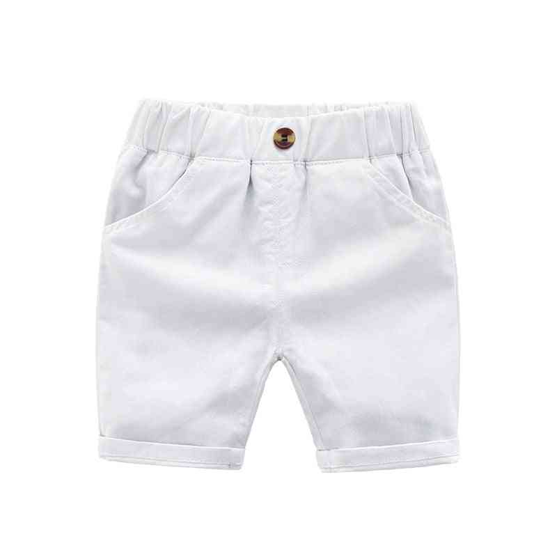 Kinderen casual broek voor baby jongens shorts - zomer katoenen kinder shorts, effen kleur baby jongens kleding maat 90-130 - marineblauw / 2t