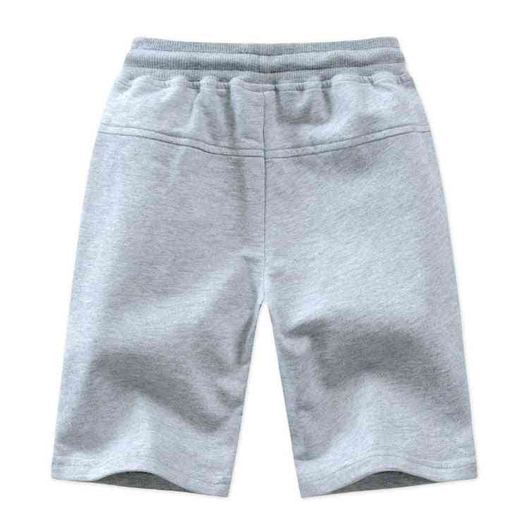 Verão crianças meninos shorts de malha - patchwork listrado de algodão macio shorts esportivos para adolescentes grandes meninos 2-14 anos usar - preto / 3t
