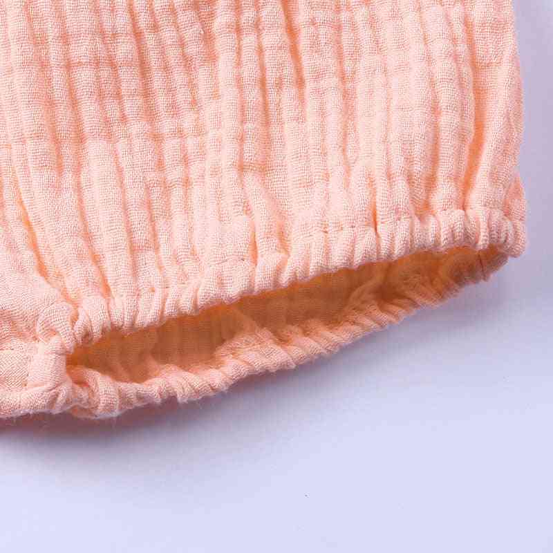 Letní / dívčí šortky, bavlněné plátěné chlebové krátké kalhoty
