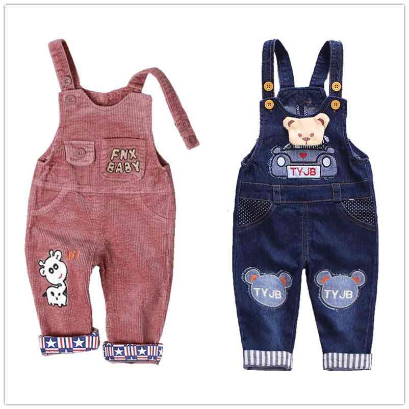 Autumn Corduroy Baby Cartoon Denim Baby Rompers-  Bib Kids Overalls Cotton Baby Jumpsuit
