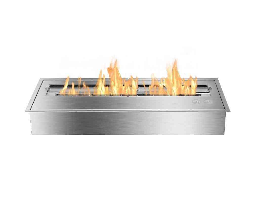 24-inch Stainless Steel, Manual Bio Fireplace