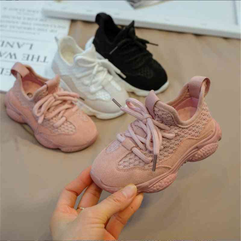 Mesh Breathable, Casual  Lace Up Shoes For Kids