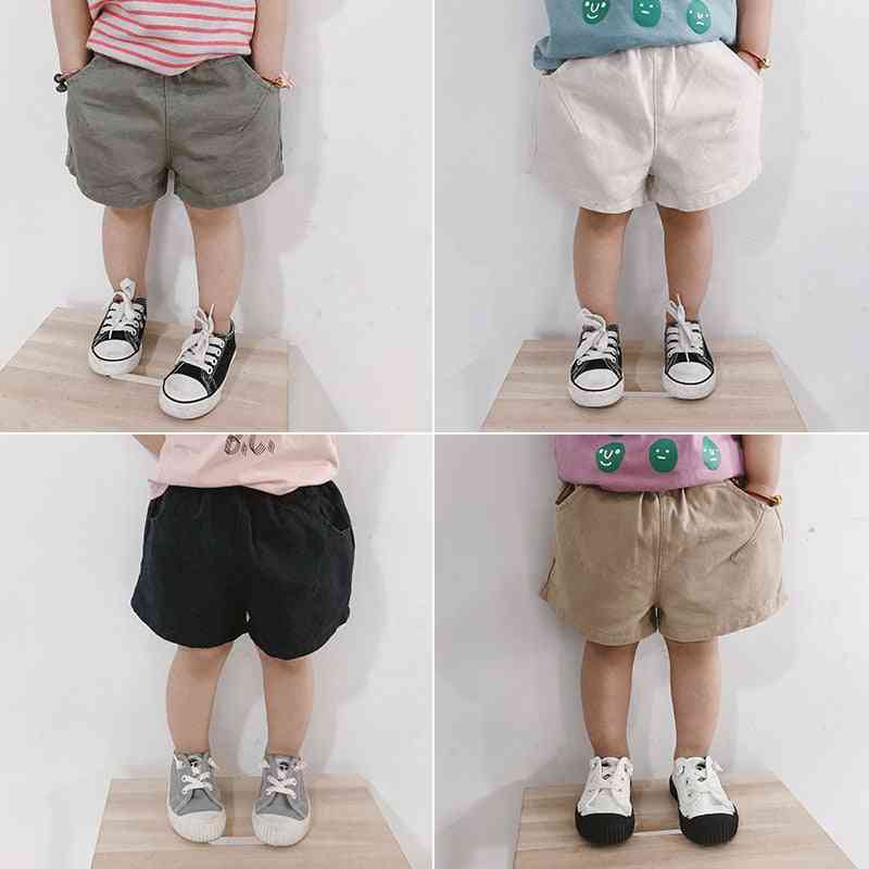 Băieți vara casual pantaloni scurți de culoare solidă, toți în stil coreean pantaloni scurți largi 1-7y