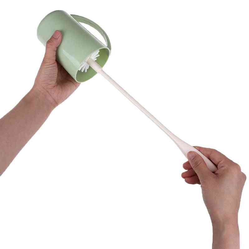 Long Handle, Sponge Brush For Cleaning Glass, Bottles And Cups