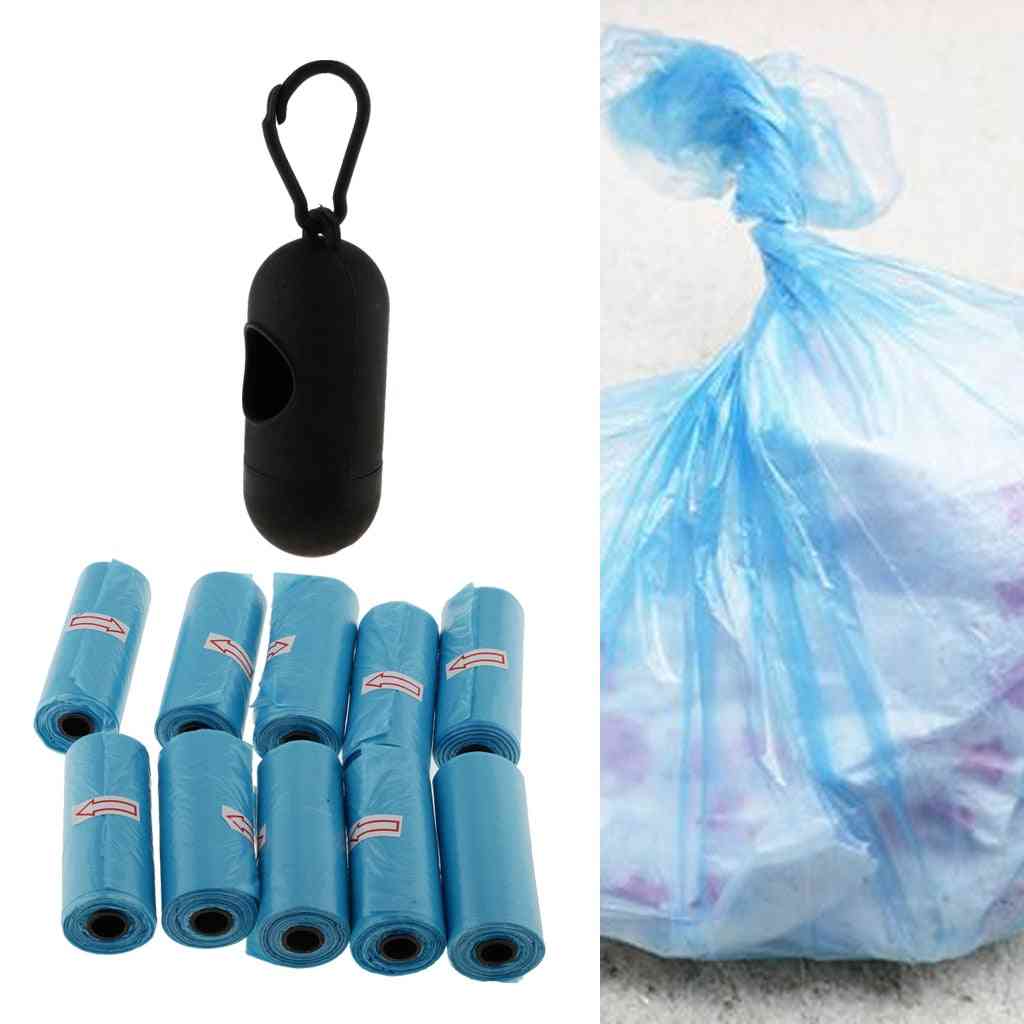Bærbar hængende affaldspose med dispenserboks - genopfyldelig (affaldspose størrelse: 8,66 