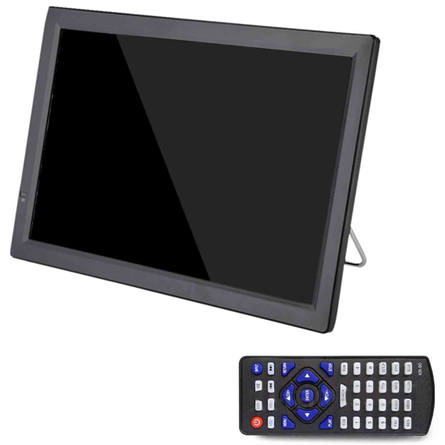 Abkt-d14 14 tommers hd bærbar dvb-t2 atsc digital analog fjernsyn, mini liten bil tv-støtte mp4 ac3 hdmi-skjerm for ps4 (eu)