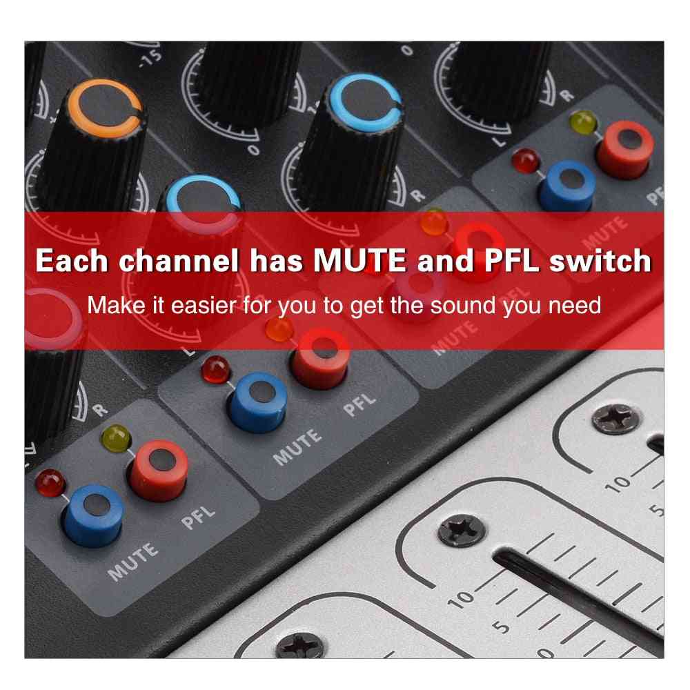 Professional 12 Channel Mixing Console With Mute And Pfl Switch