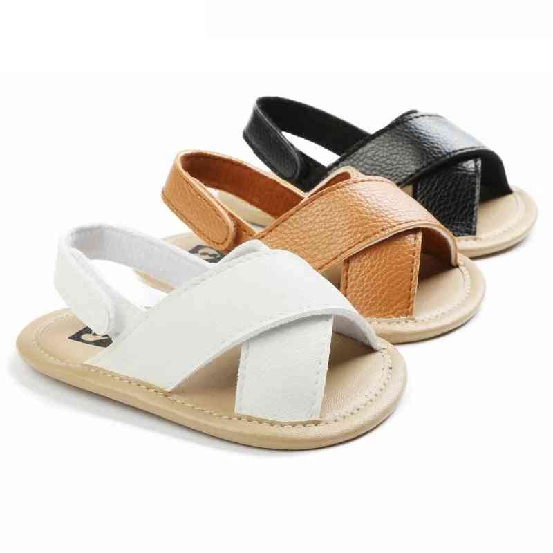 Newborn Baby Casual Soft Sole, Leather Hollow Sandals Shoes