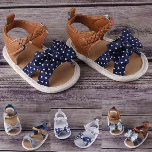 Baby Girl Soft Sole Shoes, Bowknot Sandals