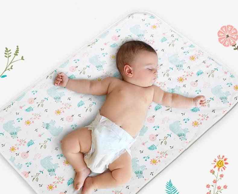 Multifunction, Printed,  Reusable And Waterproof Mattress For Babies