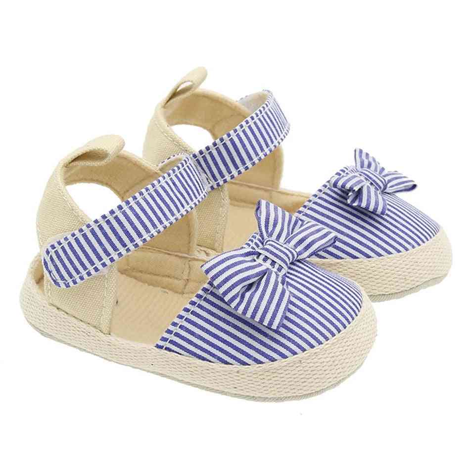 Pantofi de vară pentru copii, nou-născut, sugar, fetiță, pătuț moale, adidași antiderapante, prewalker cu dungi
