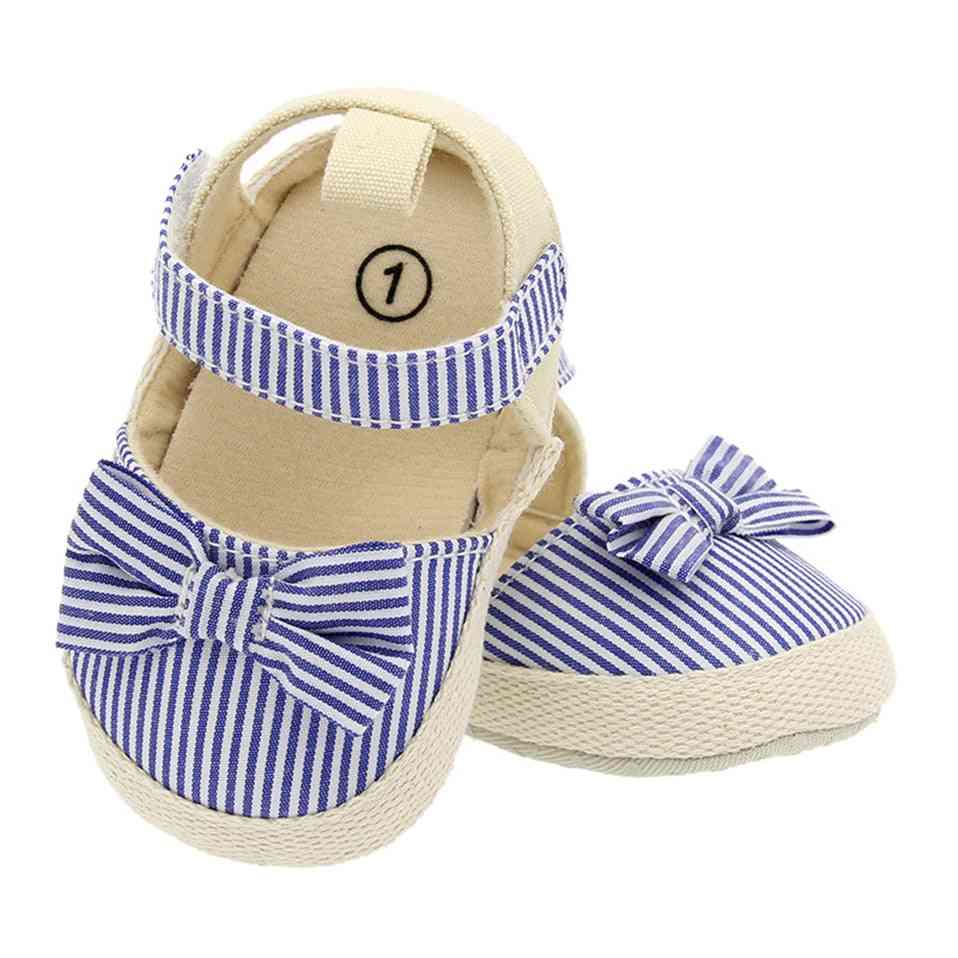 Pantofi de vară pentru copii, nou-născut, sugar, fetiță, pătuț moale, adidași antiderapante, prewalker cu dungi