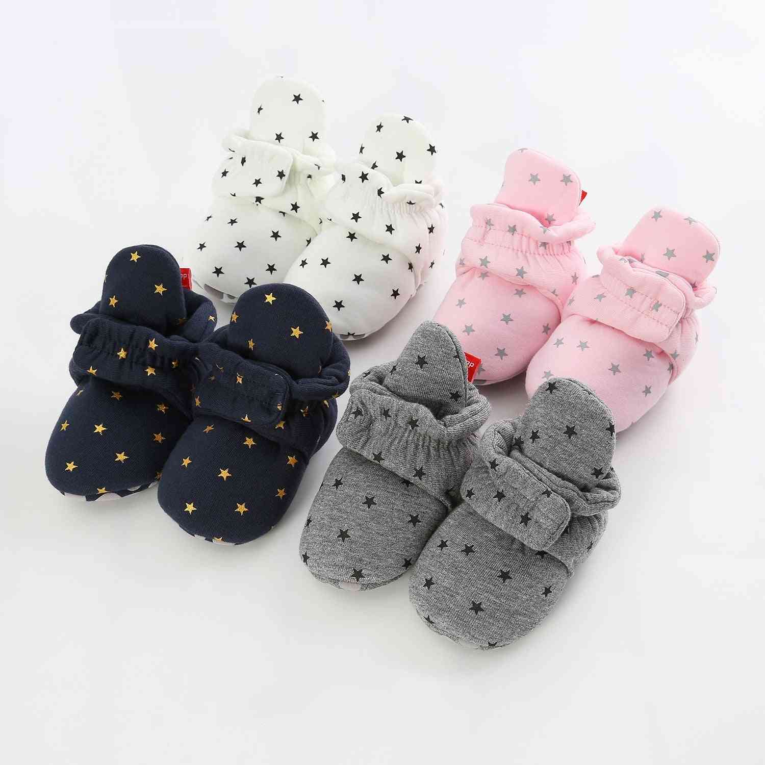 Neugeborene Socken Schuhe, Jungen, Mädchen Star Kleinkind First Walker Booties Baumwolle weich - b / 0-6 Monate