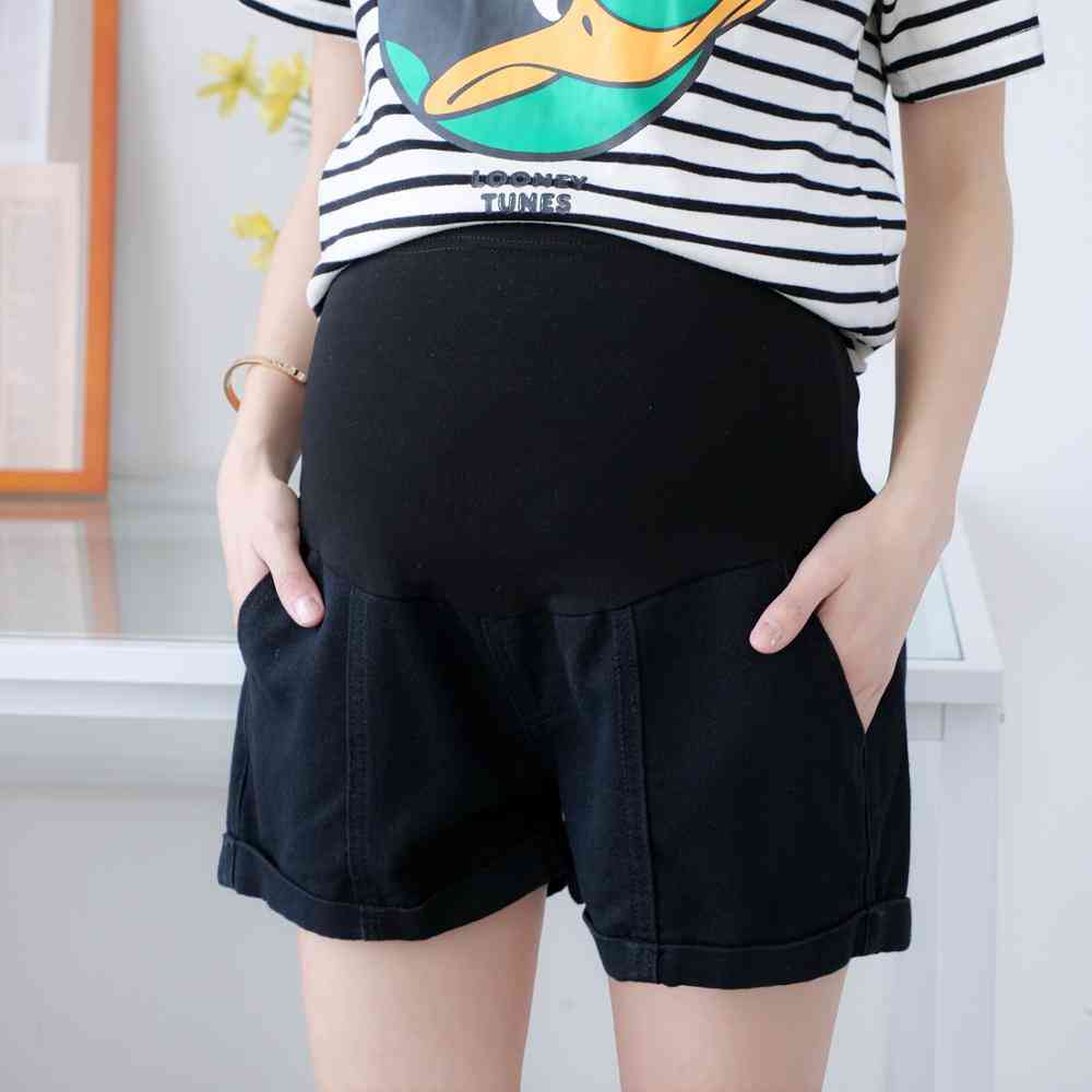Jeans zwangerschaps-korte broeken zwangerschaps-korte broeken zwangerschaps-korte zwangerschap gravidas moederoveralls zwangerschaps-broek - beige / s