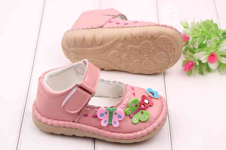 Pu кожа цвете бебе момиче принцеса обувки за дете