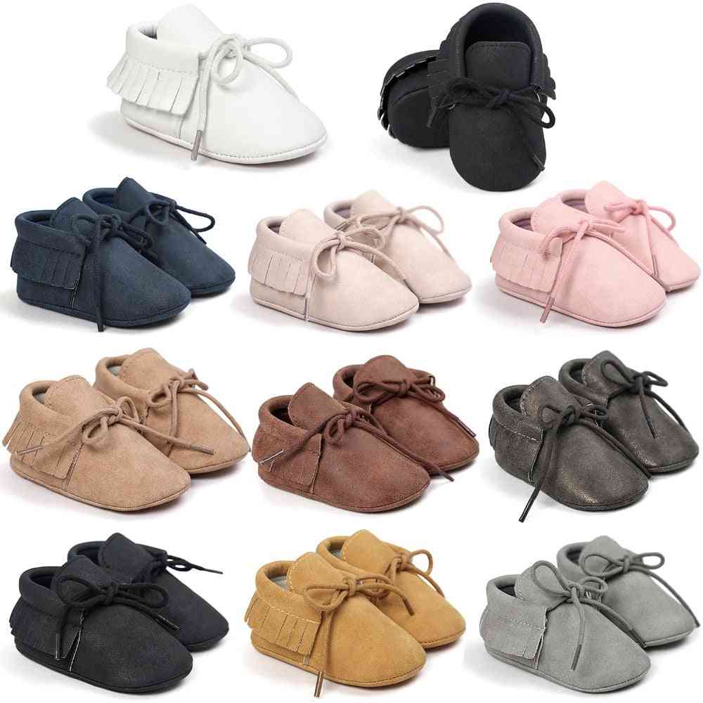 Pu Leather Baby Mocassins Shoes, For And, First Walkers