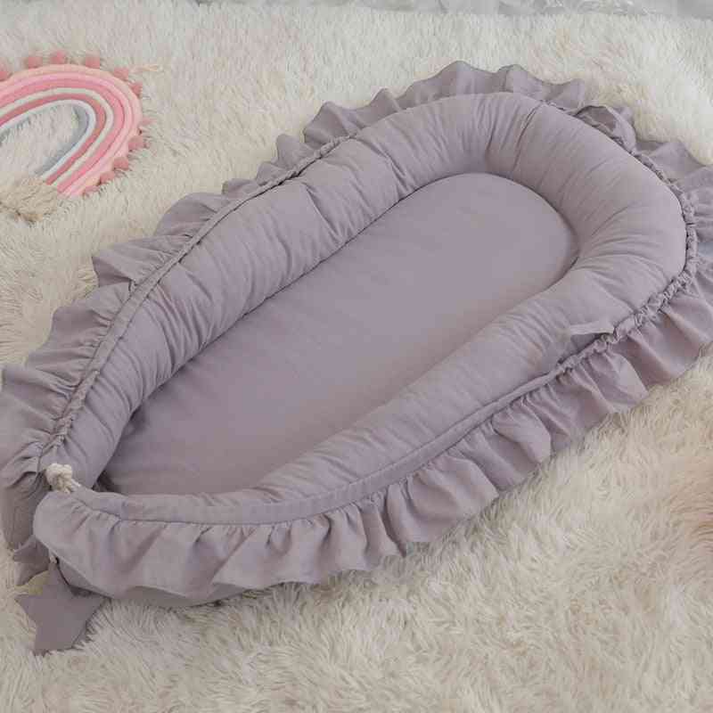 Irrotettava makuupesa vauvan sängylle, jossa on tyyny - matkasänky vauvansänky pikkulasten patja - beige