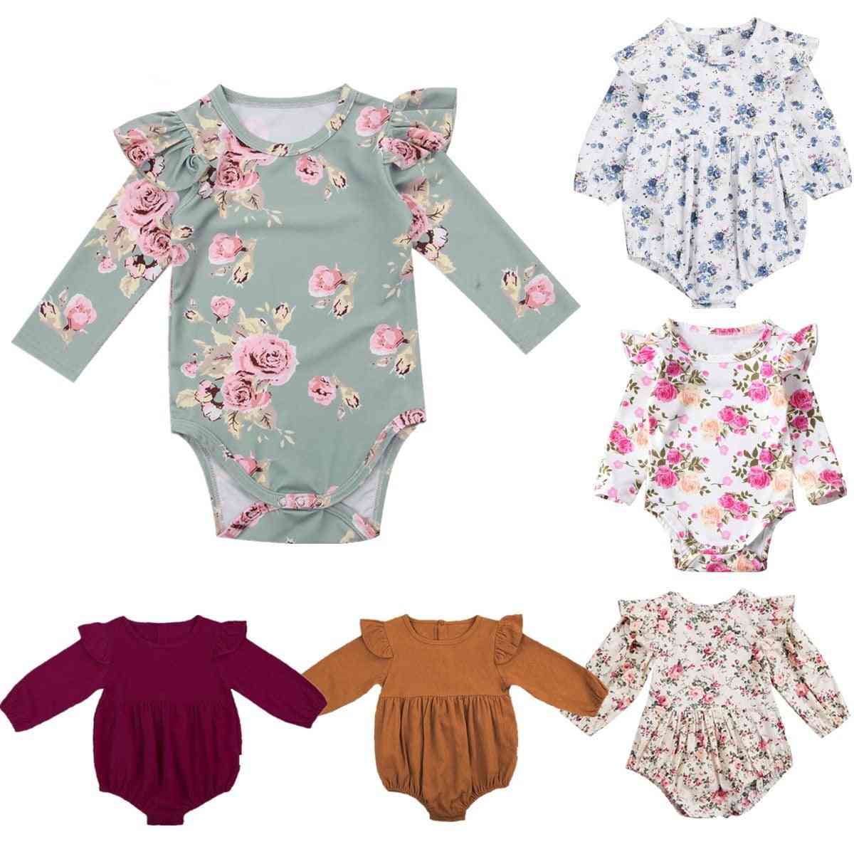 Long Butterfly Sleeve Romper, Outfits Playsuit, Jumpsuit Floral Clothes