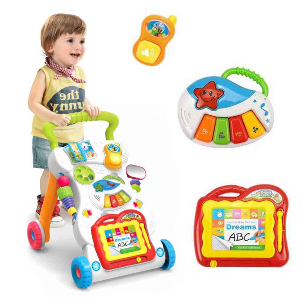 Baby Stroller, Music Walker Toy, Anti-rollover Learning Machine